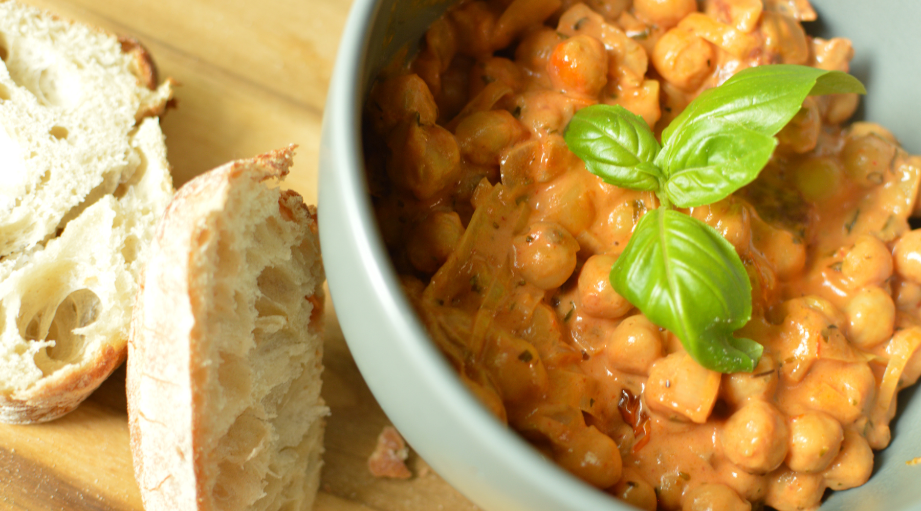 Creamy Marry-Me Chickpeas with Sun-Dried Tomatoes & Basil