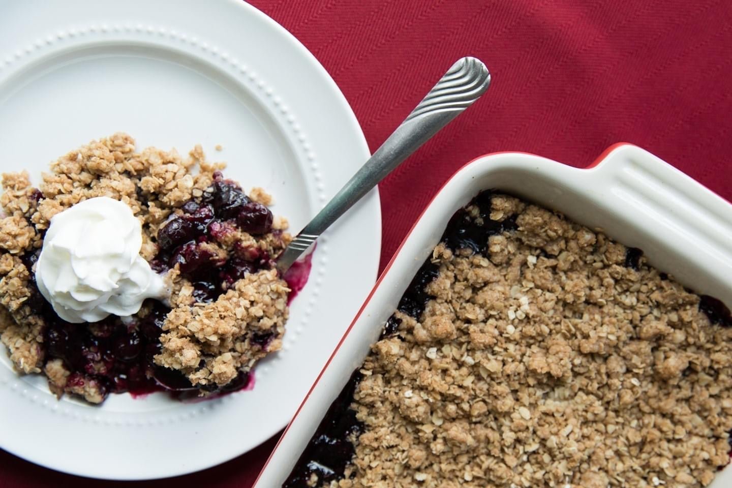 Delicious Vegan Blueberry Crisp