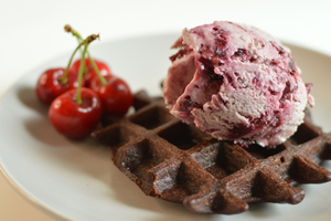Vegan Roasted Cherry Ice Cream