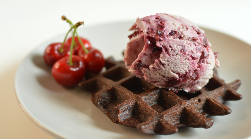 Vegan Roasted Cherry Ice Cream