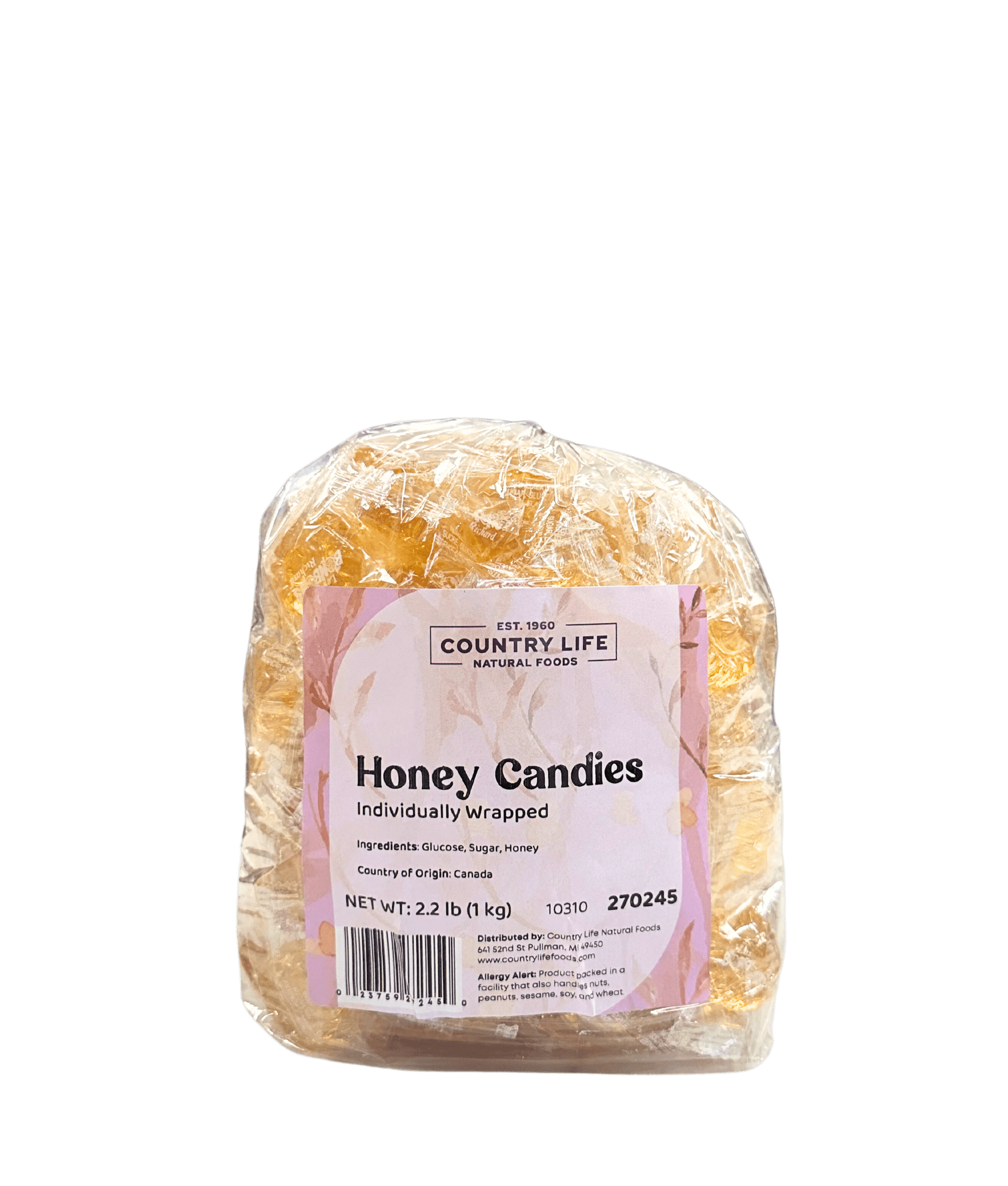 Honey Candies, Individually Wrapped, Candy - Country Life Natural Foods