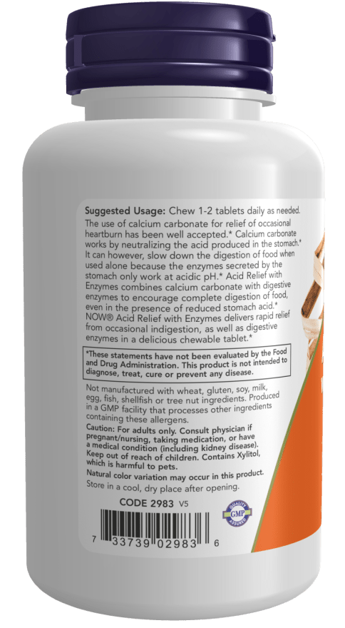 Acid Relief with Enzymes Chewables, Vitamins & Supplements - Country Life Natural Foods