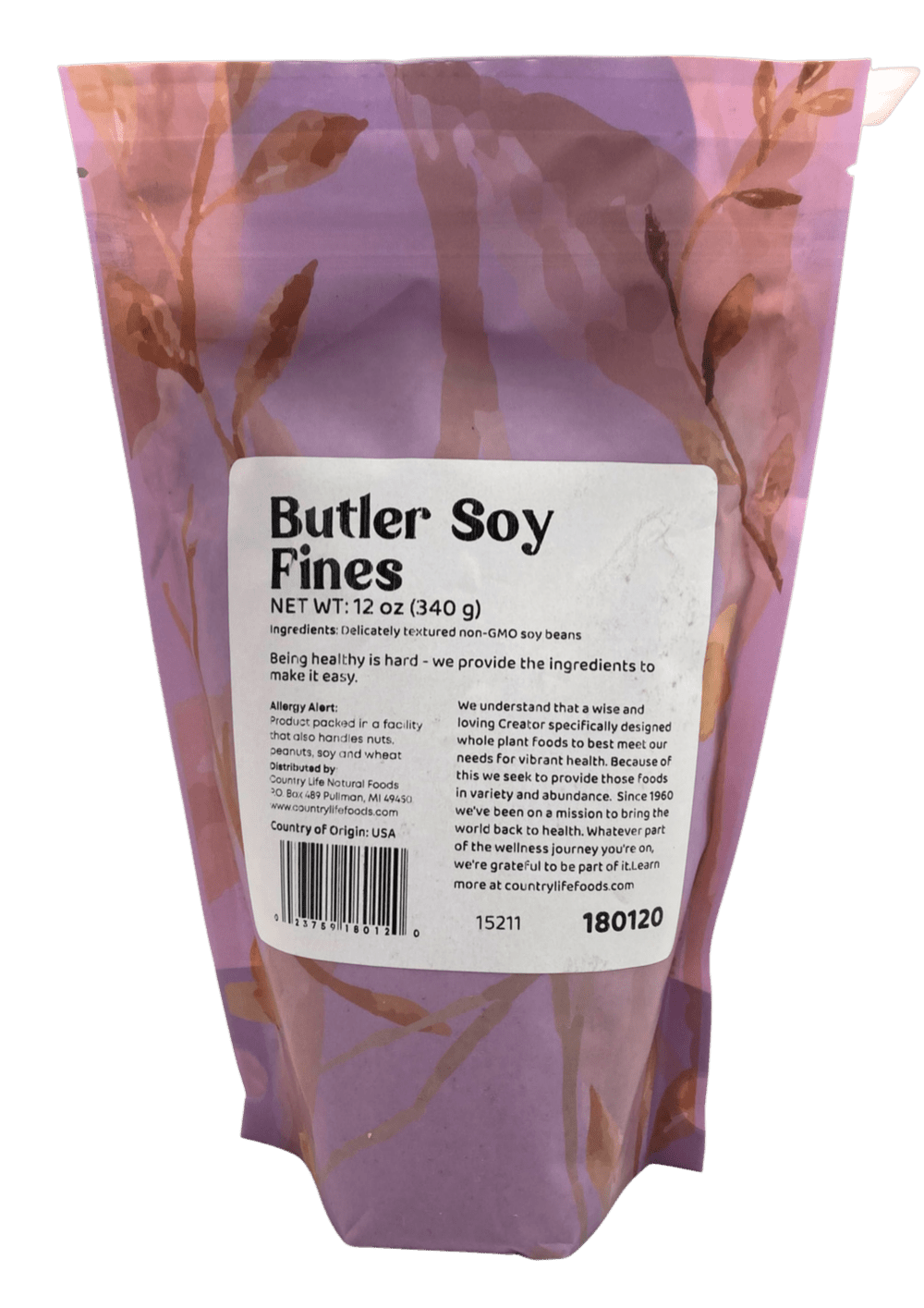 Soy Fines, Non - GMO, Butler - Country Life Natural Foods
