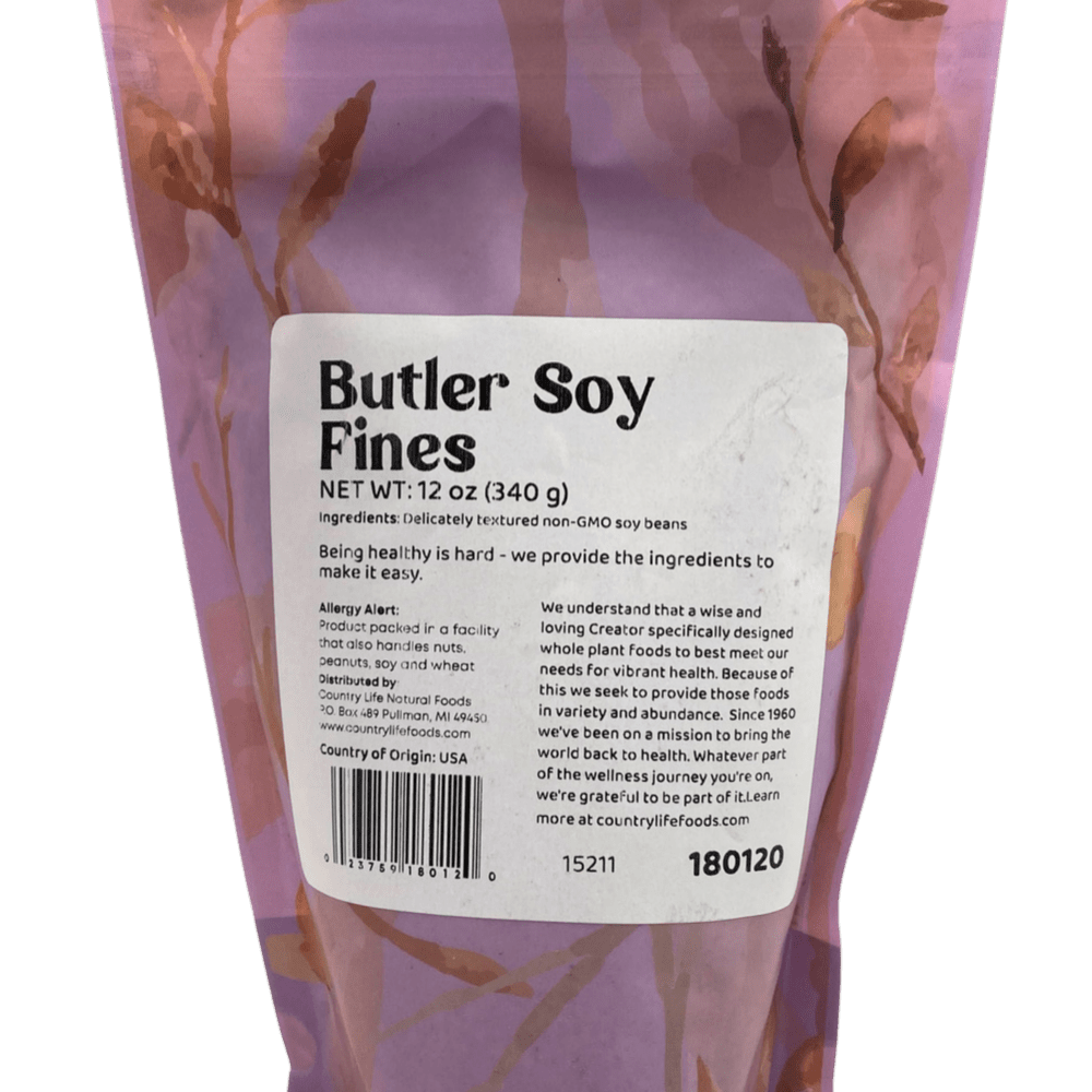 
                  
                    Soy Fines, Non - GMO, Butler - Country Life Natural Foods
                  
                