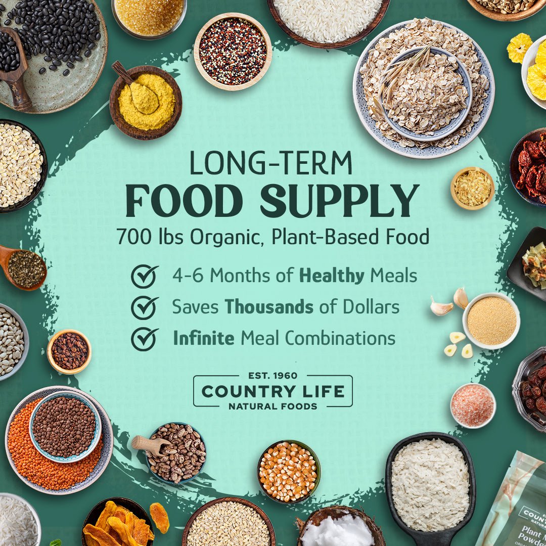 Long-Term Food Supply, Organic, Bundles - Country Life Natural Foods