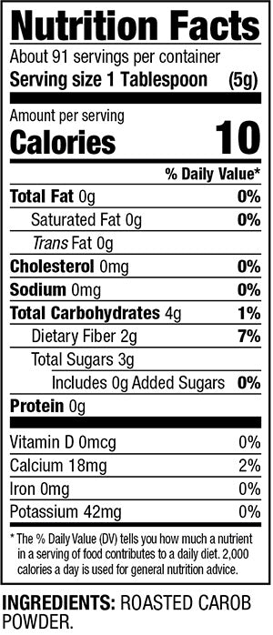 Carob Powder, Medium Roast, Carob - Country Life Natural Foods