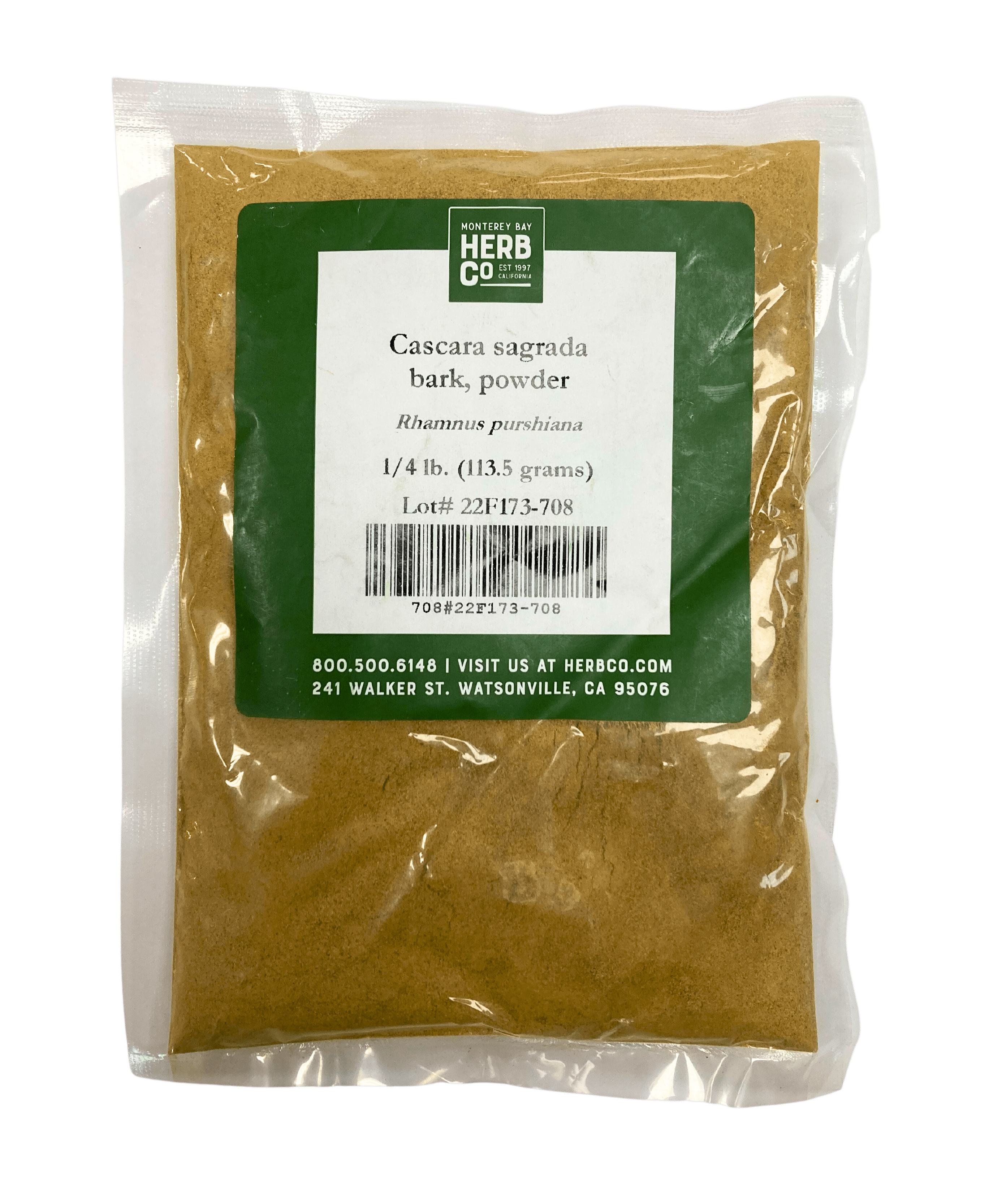 Cascara Sagrada Bark Powder, Herbs - Country Life Natural Foods