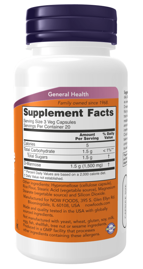 D-Mannose 500 mg, Vitamins & Supplements - Country Life Natural Foods
