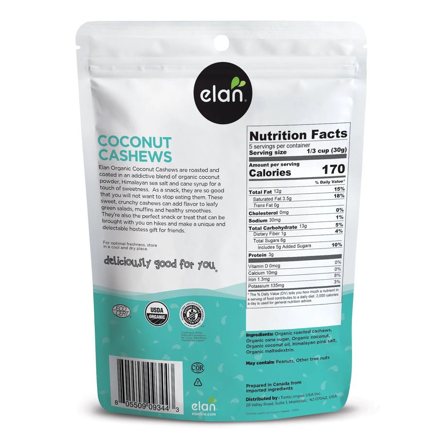 Coconut Cashews, Organic, Elan - Country Life Natural Foods