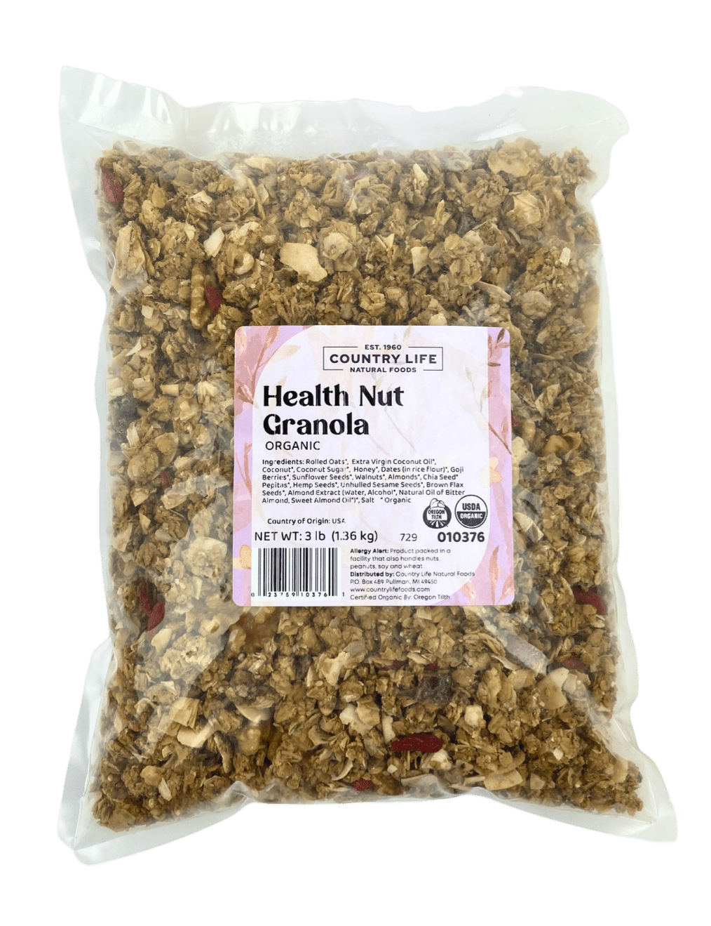 Slow - Baked Health Nut Granola, Organic - Country Life Natural Foods