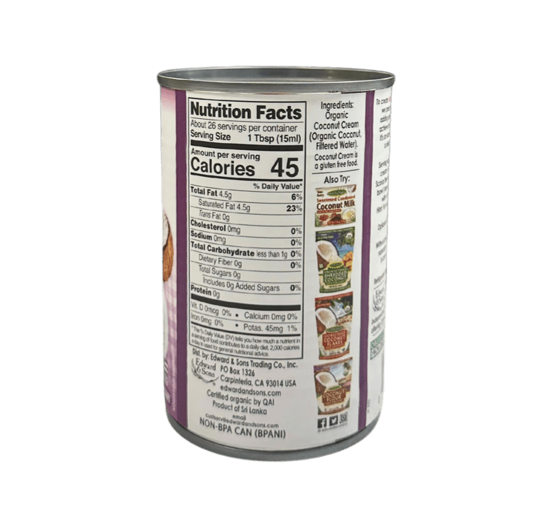Coconut Cream, Organic, Heavy 30% Fat, Dairy Substitutes - Country Life Natural Foods