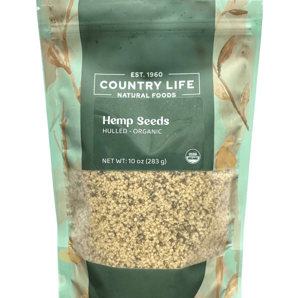 Hemp Seeds, Hulled, Organic - Country Life Natural Foods
