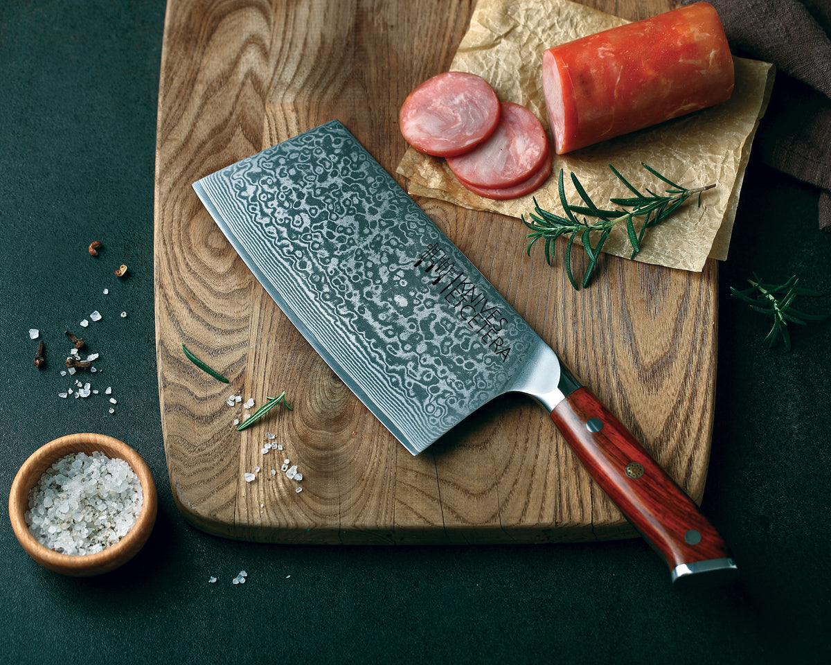 7" Damascus Cleaver Knife, Kitchen Knives - Country Life Natural Foods