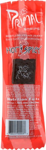 Jerky, Shiitake Hot & Spicy, Vegan, Primal Strips - Country Life Natural Foods
