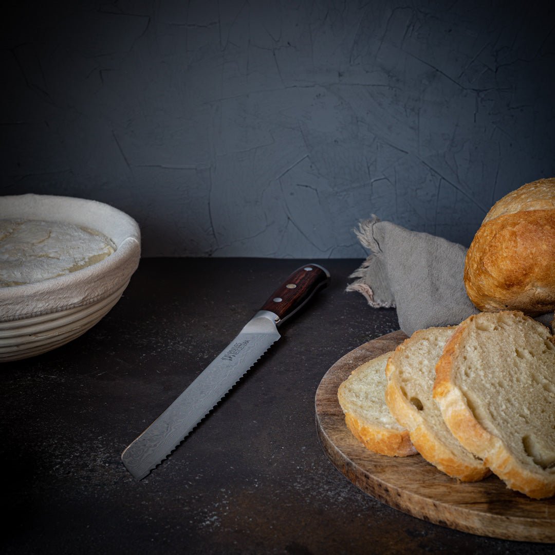 9" Serrated Damascus Bread Knife, Kitchen Knives - Country Life Natural Foods