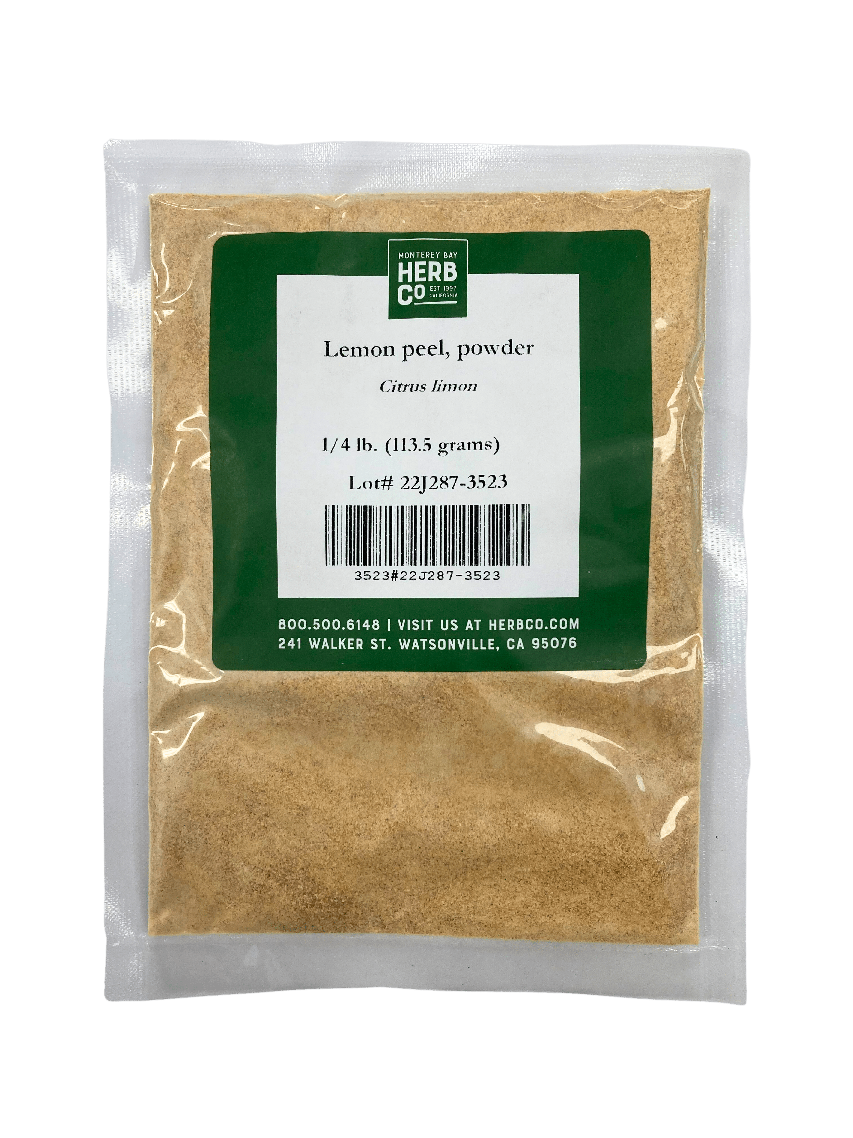 Lemon Peel Powder, Herbs - Country Life Natural Foods