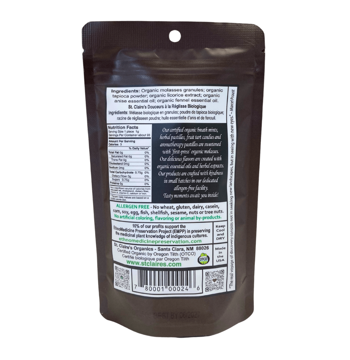 Licorice Pastilles, Organic, 3 oz, Candy - Country Life Natural Foods