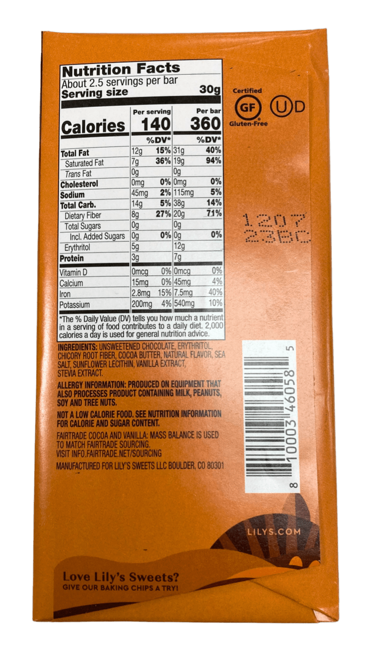 Chocolate Bars, Dark, Stevia Sweetened, Lily's, Chocolate - Country Life Natural Foods