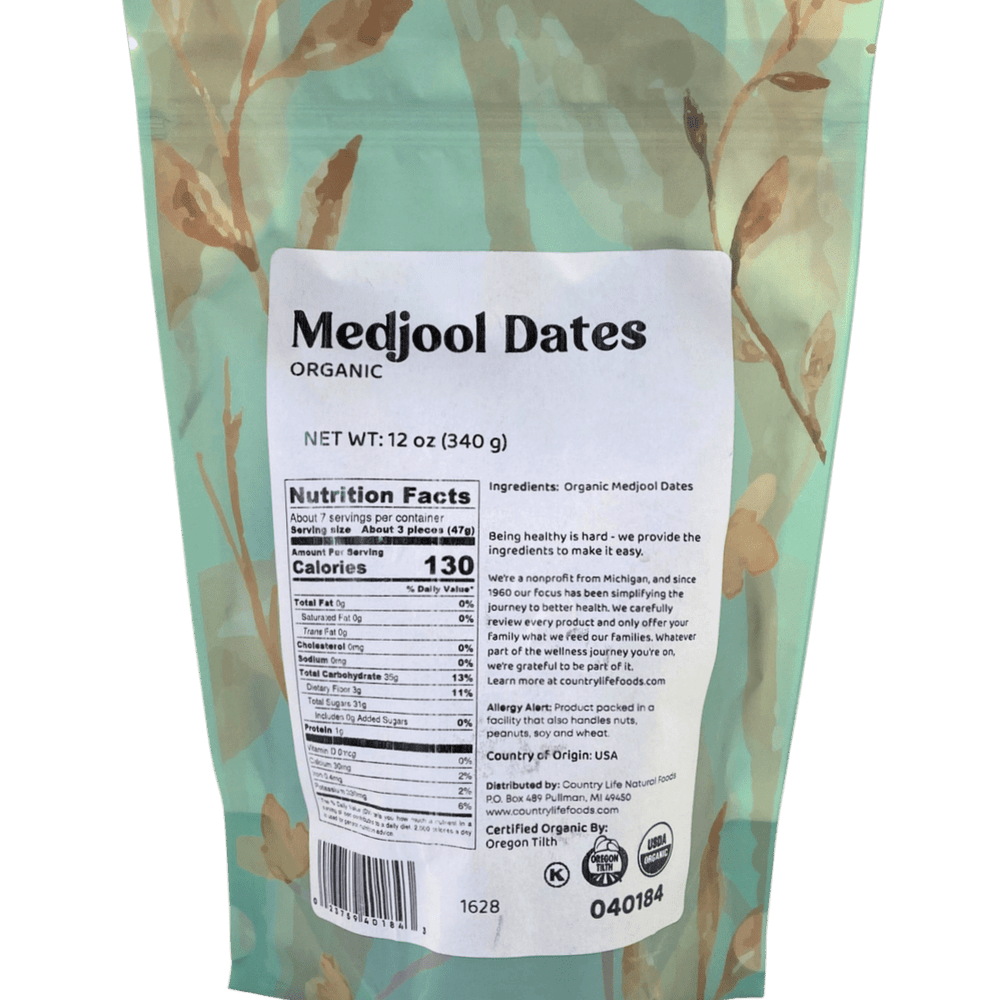 
                  
                    Dates, Medjool, Organic - Country Life Natural Foods
                  
                