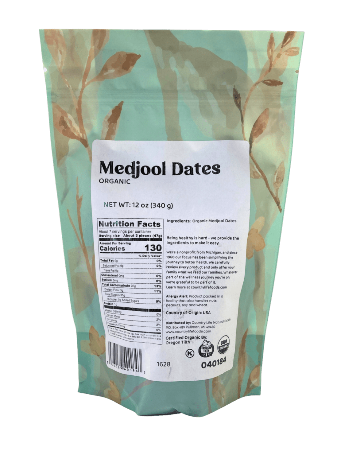 Dates, Medjool, Organic, Dried Fruit - Country Life Natural Foods