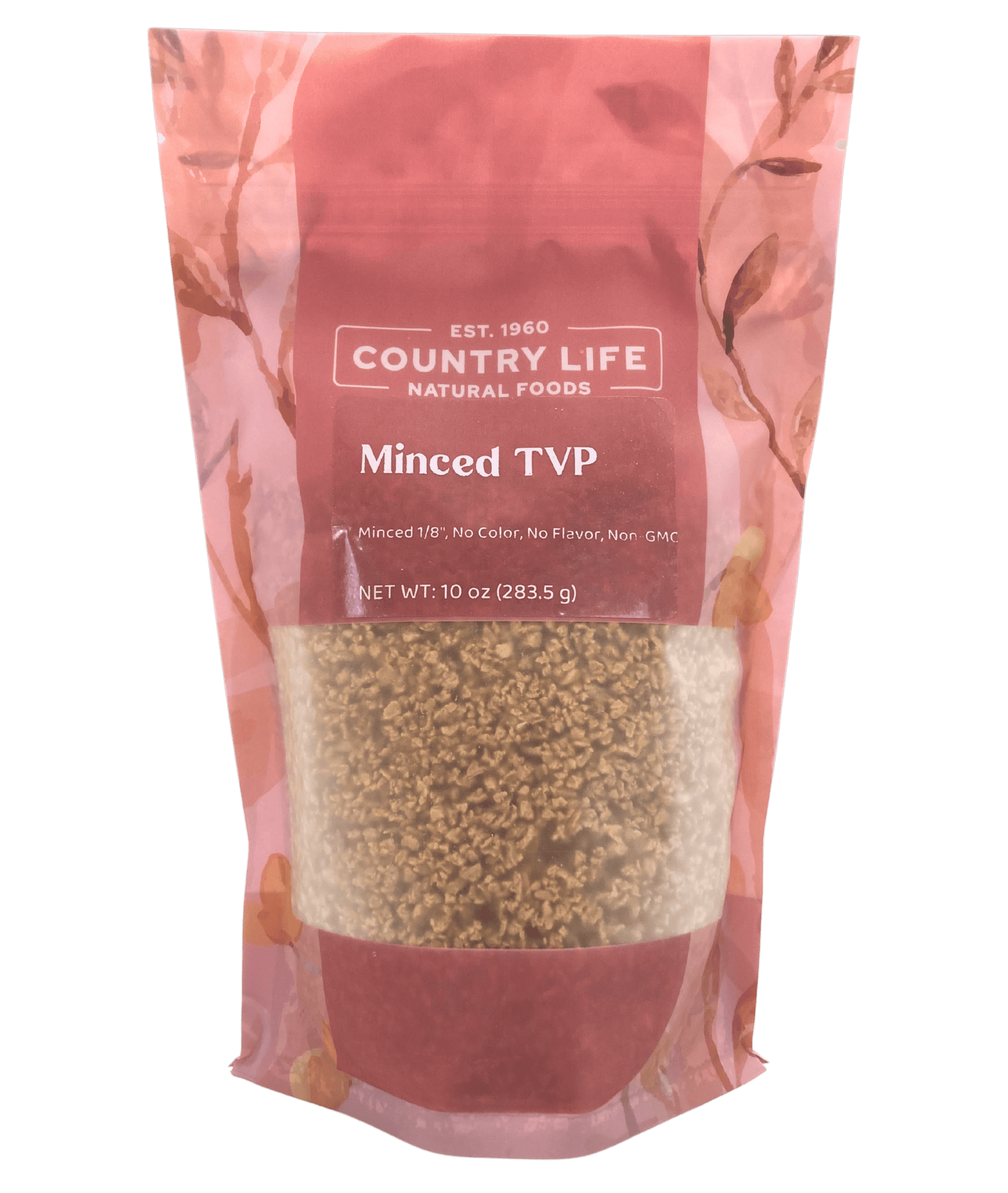 TVP Minced 1/8", No Added Color or Flavor, Non-GMO, Meat Substitutes - Country Life Natural Foods