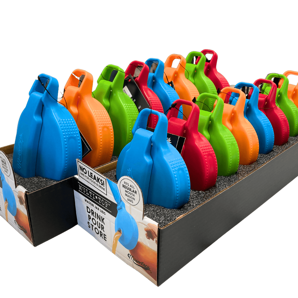 Mason Jar Multi Tops, Multiple Colors, 1 Each - Country Life Natural Foods