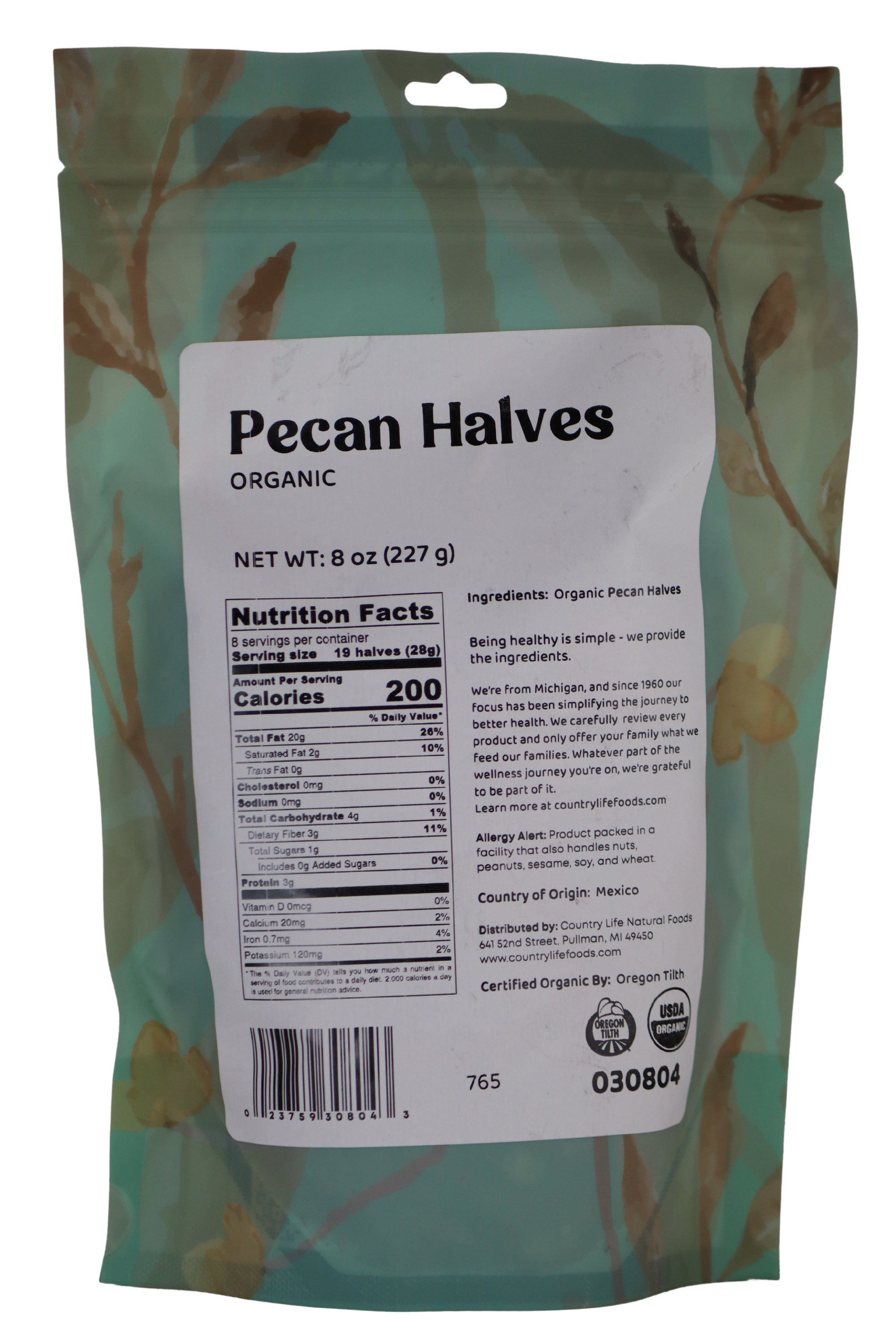 Pecan Halves, Junior Mammoth, Organic