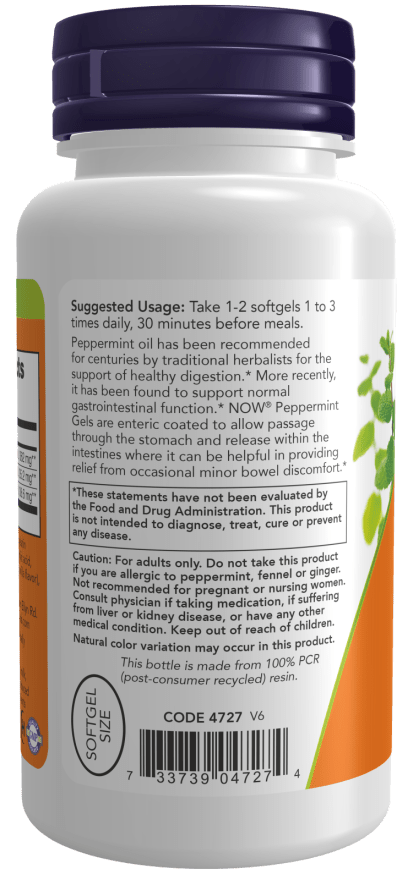 Peppermint Gels, Vitamins & Supplements - Country Life Natural Foods