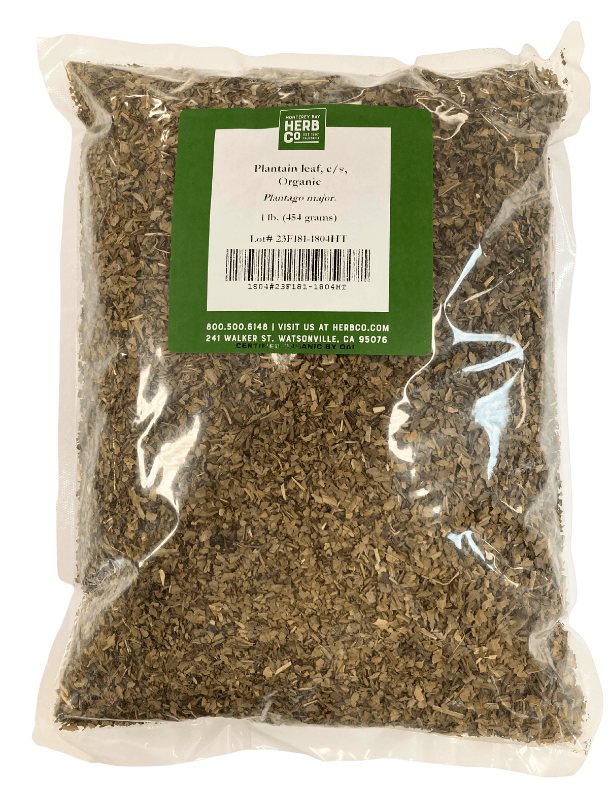 Plantain Leaf, Organic, Cut, Sifted, Herbs - Country Life Natural Foods
