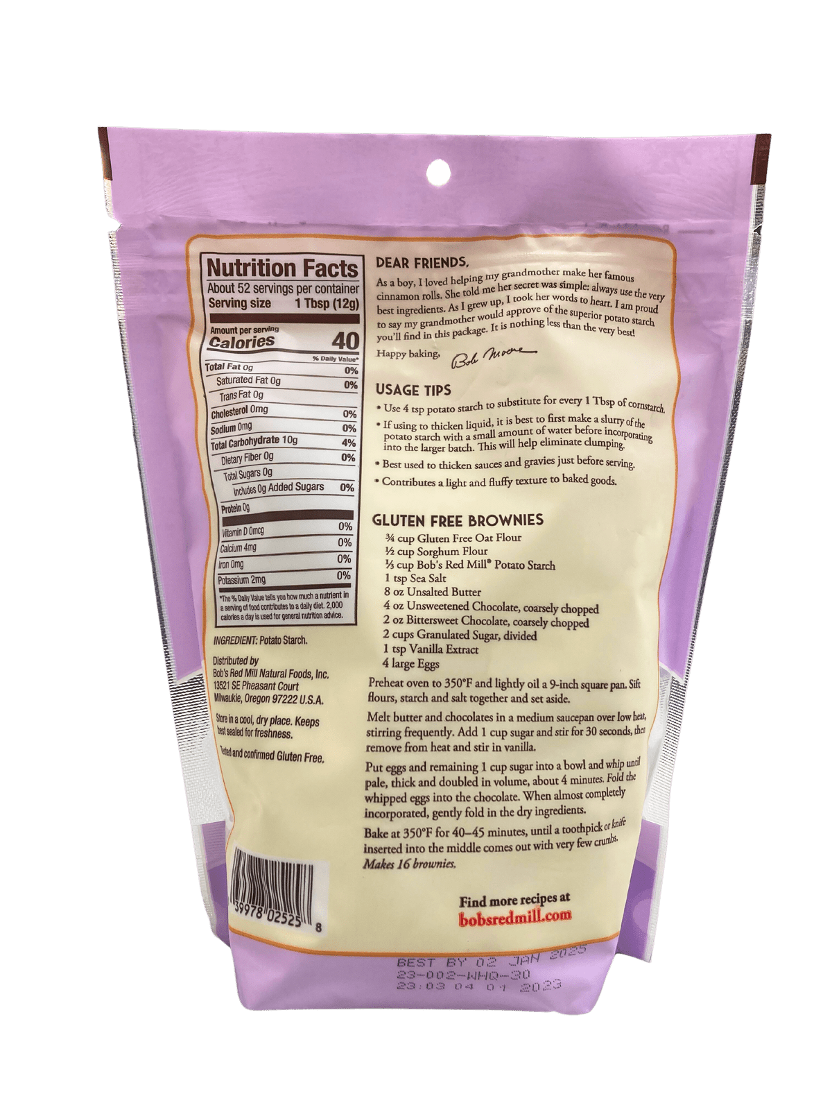 Potato Starch, Gluten-Free, Bob's Red Mill, Gels & Starches - Country Life Natural Foods