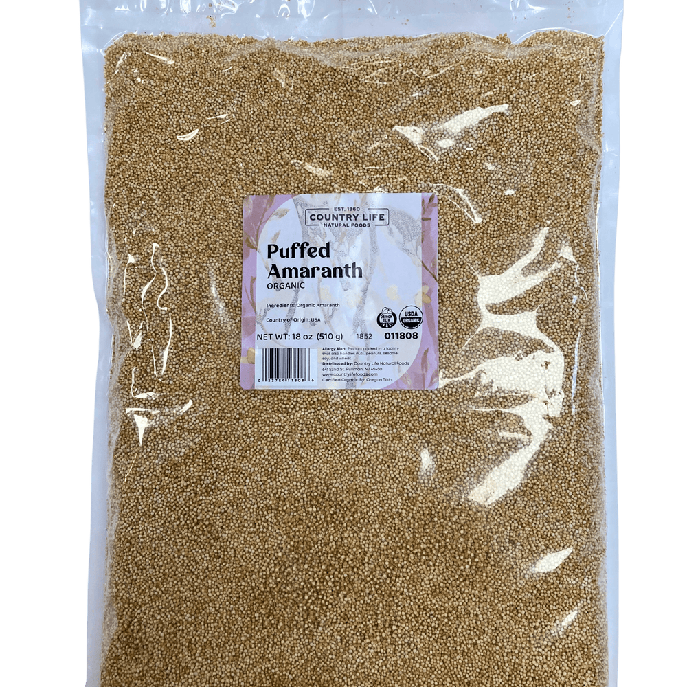 Puffed Amaranth, Organic - Country Life Natural Foods