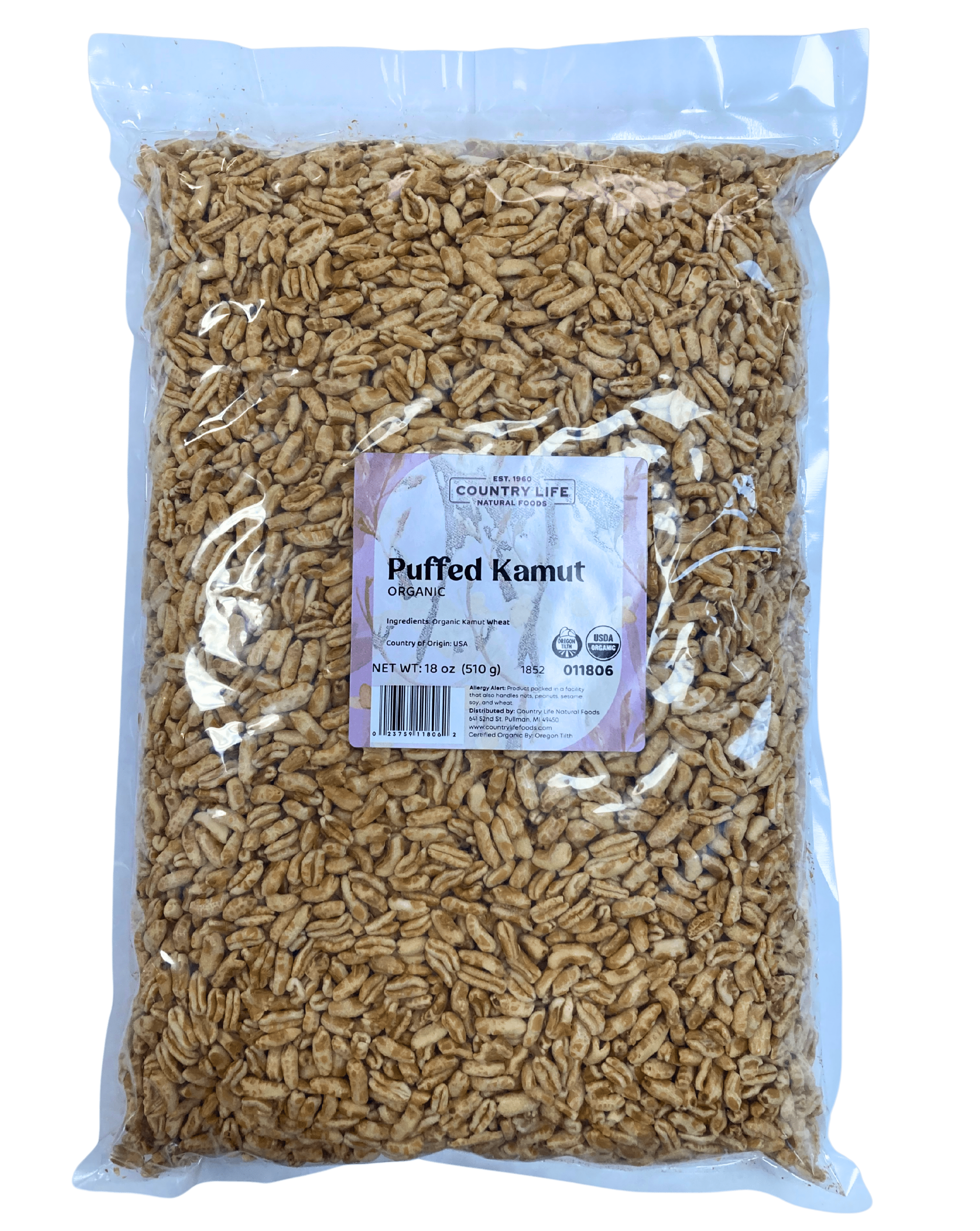 Puffed Kamut, Organic - Country Life Natural Foods