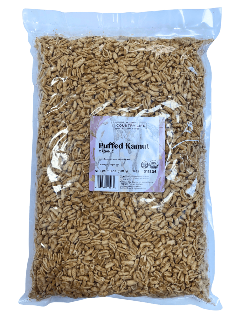 Puffed Kamut, Organic - Country Life Natural Foods