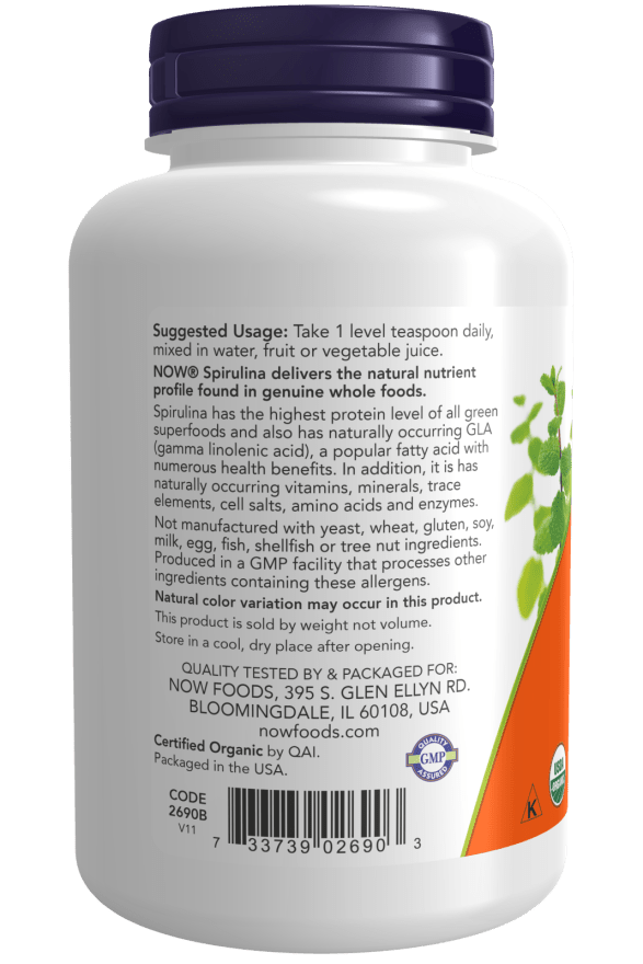 Organic Spirulina Powder, Vitamins & Supplements - Country Life Natural Foods