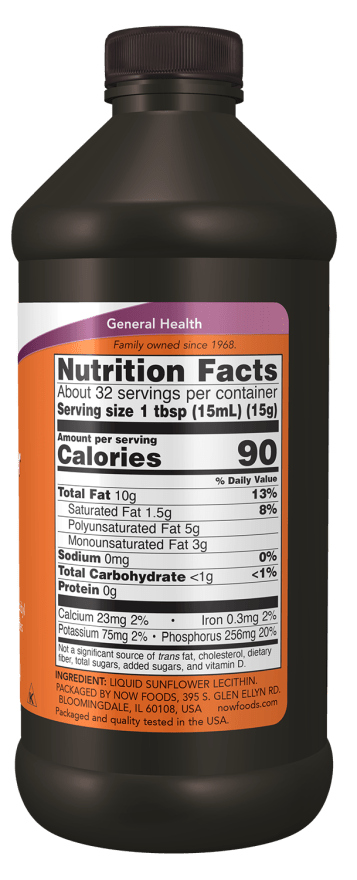 Sunflower Lecithin, Non-GMO, Liquid, Oil & Vinegar - Country Life Natural Foods