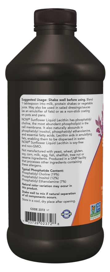 Sunflower Lecithin, Non-GMO, Liquid, Oil & Vinegar - Country Life Natural Foods