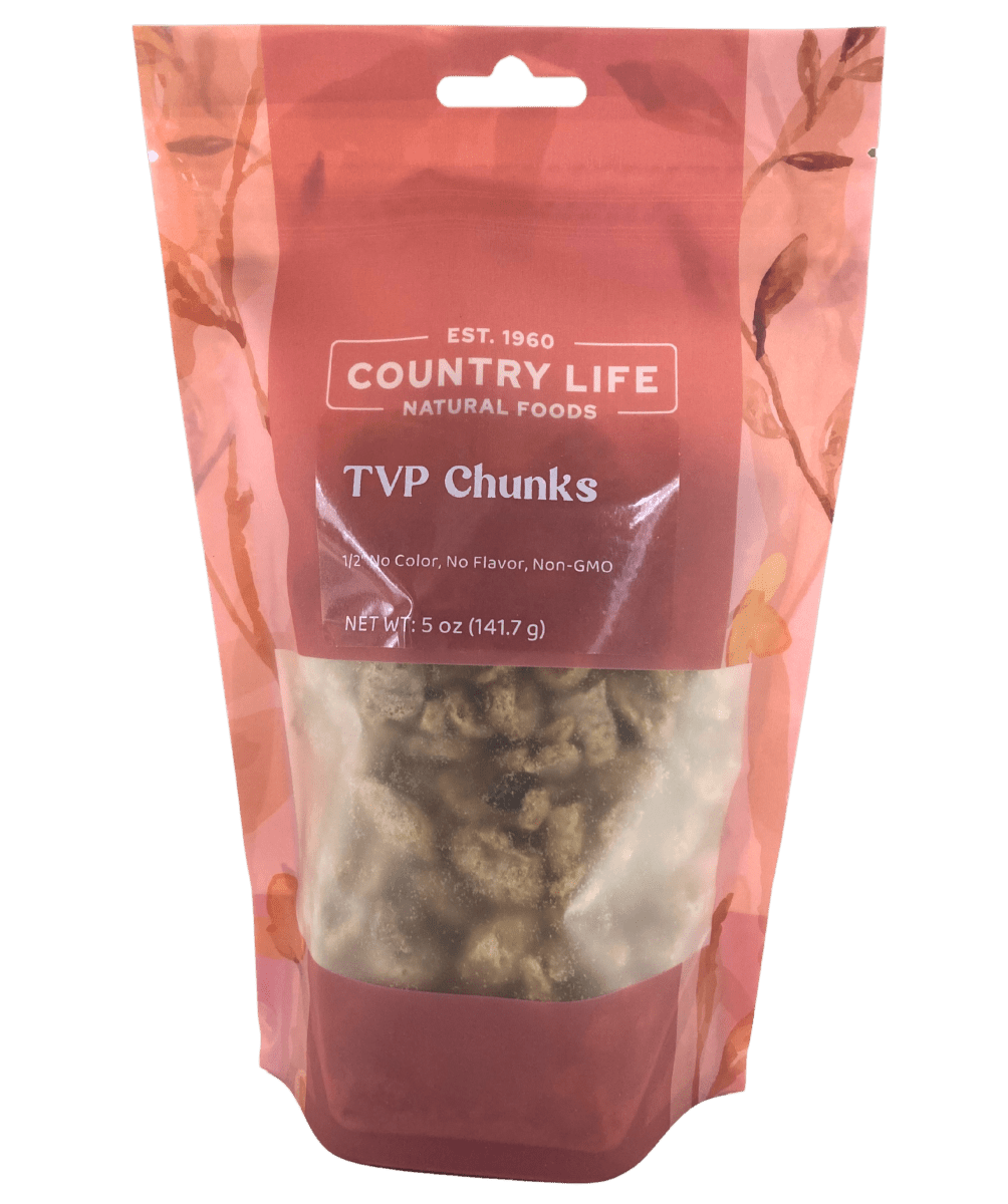 TVP Chunks, No Added Color or Flavor, Non-GMO, Meat Substitutes - Country Life Natural Foods