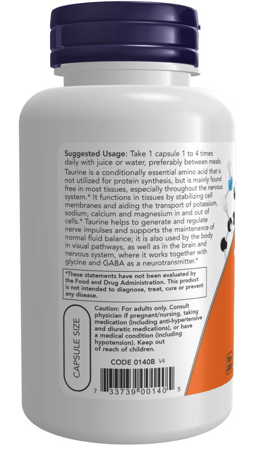Taurine 500mg, Vitamins & Supplements - Country Life Natural Foods