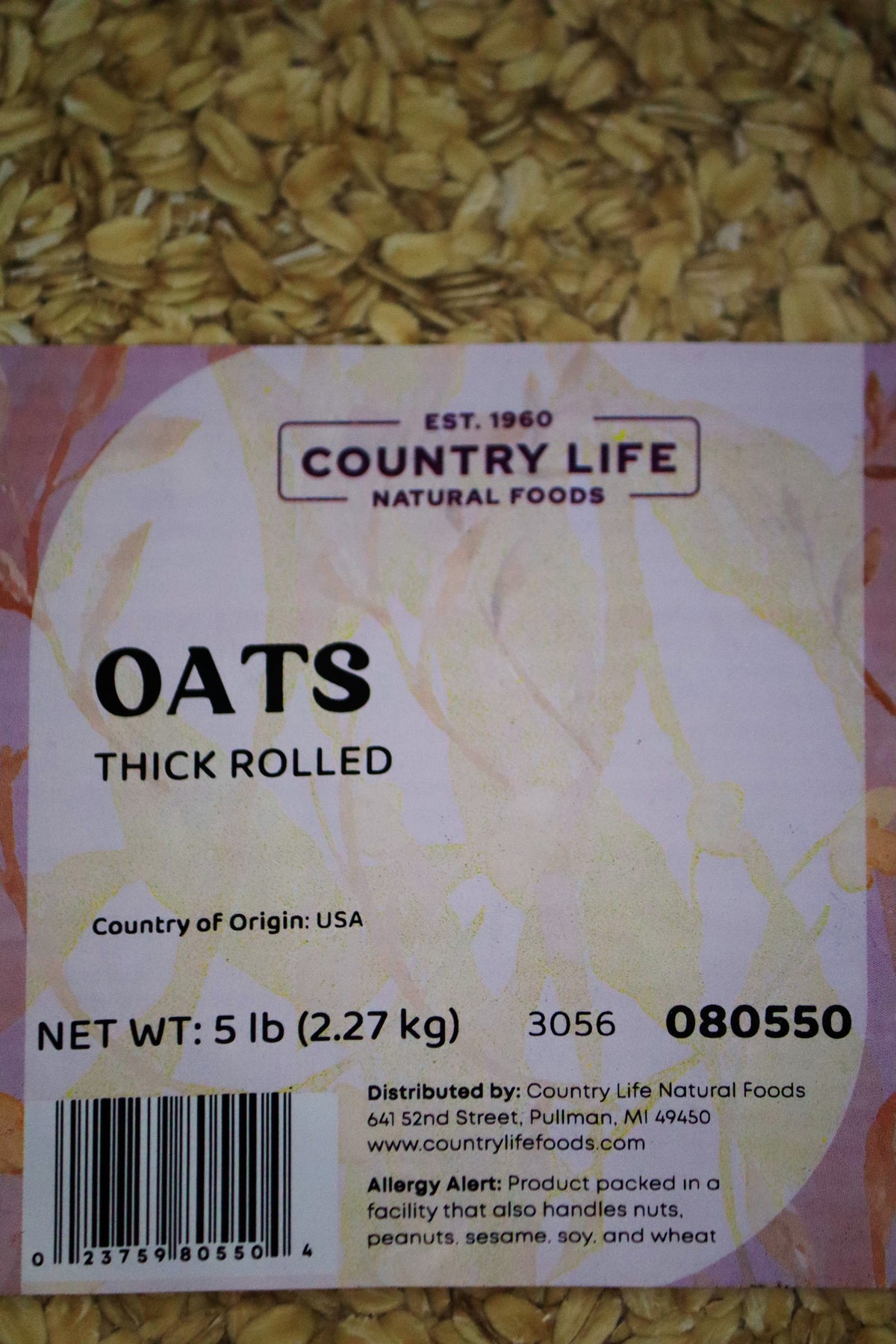 Oats, Thick Rolled, Organic, Oats - Country Life Natural Foods