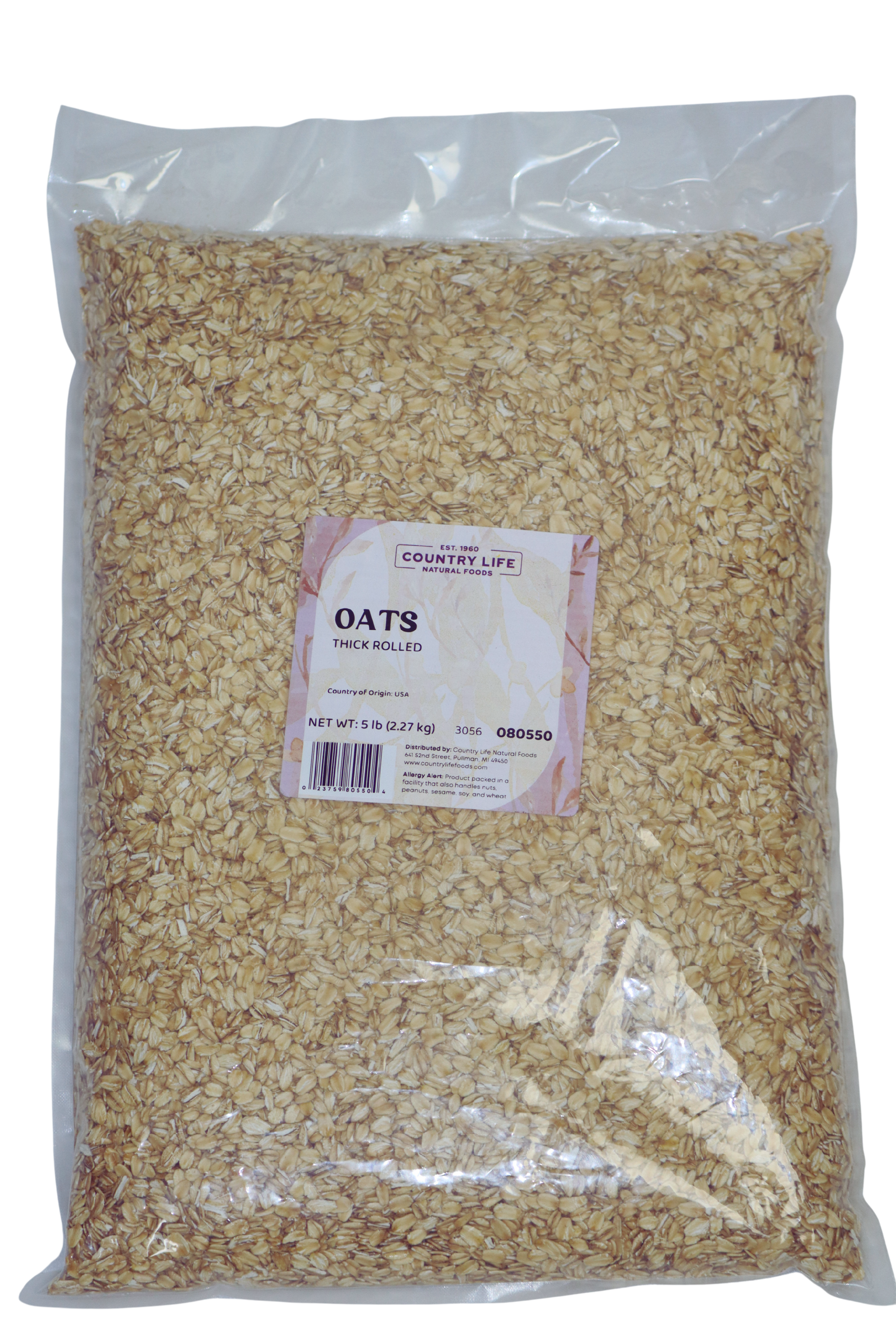 Oats, Thick Rolled, Organic, Oats - Country Life Natural Foods