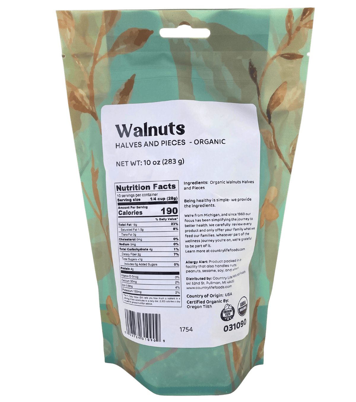 Walnut Pieces, Organic, Nuts - Country Life Natural Foods