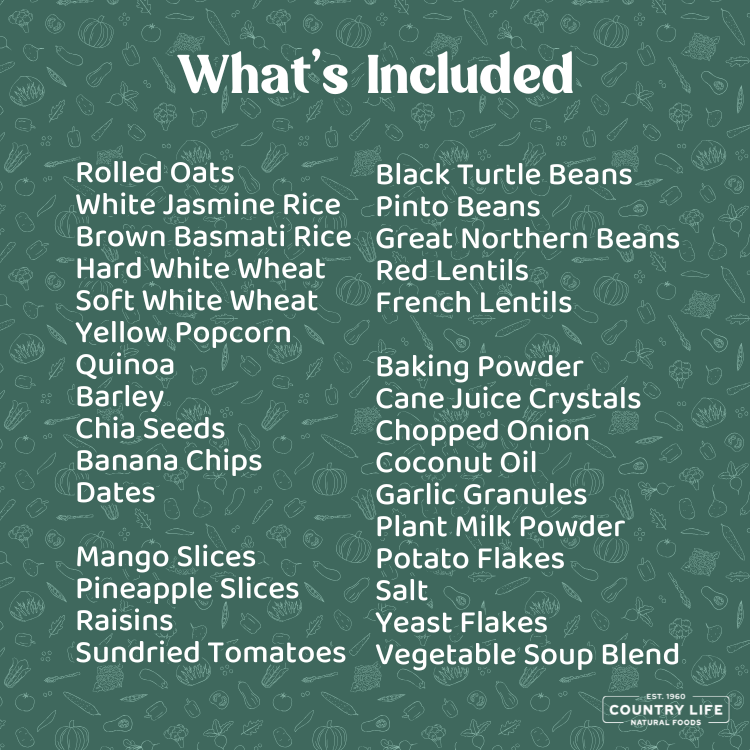 Long-Term Food Supply, Organic, Bundles - Country Life Natural Foods