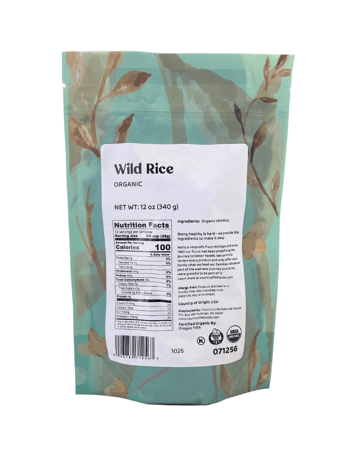 Wild Rice, Organic, Rice - Country Life Natural Foods