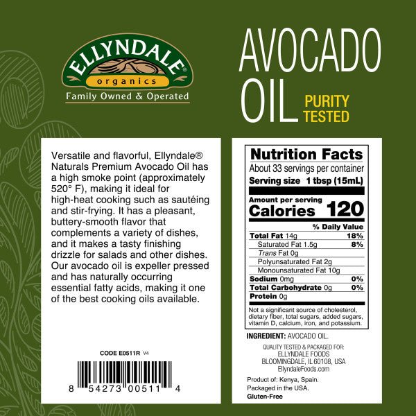 Avocado Cooking Oil, Oil & Vinegar - Country Life Natural Foods