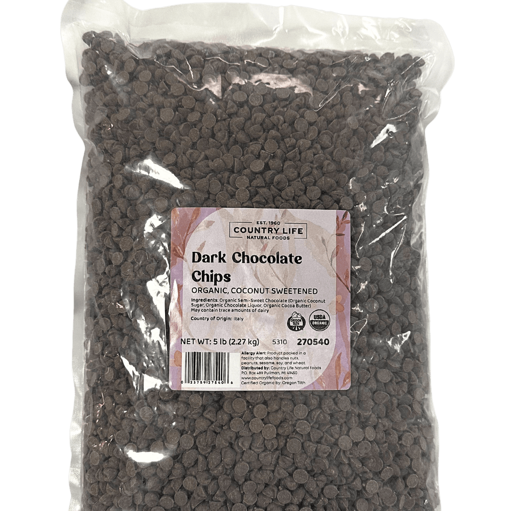 Chocolate Chips, Organic, Dark - Country Life Natural Foods