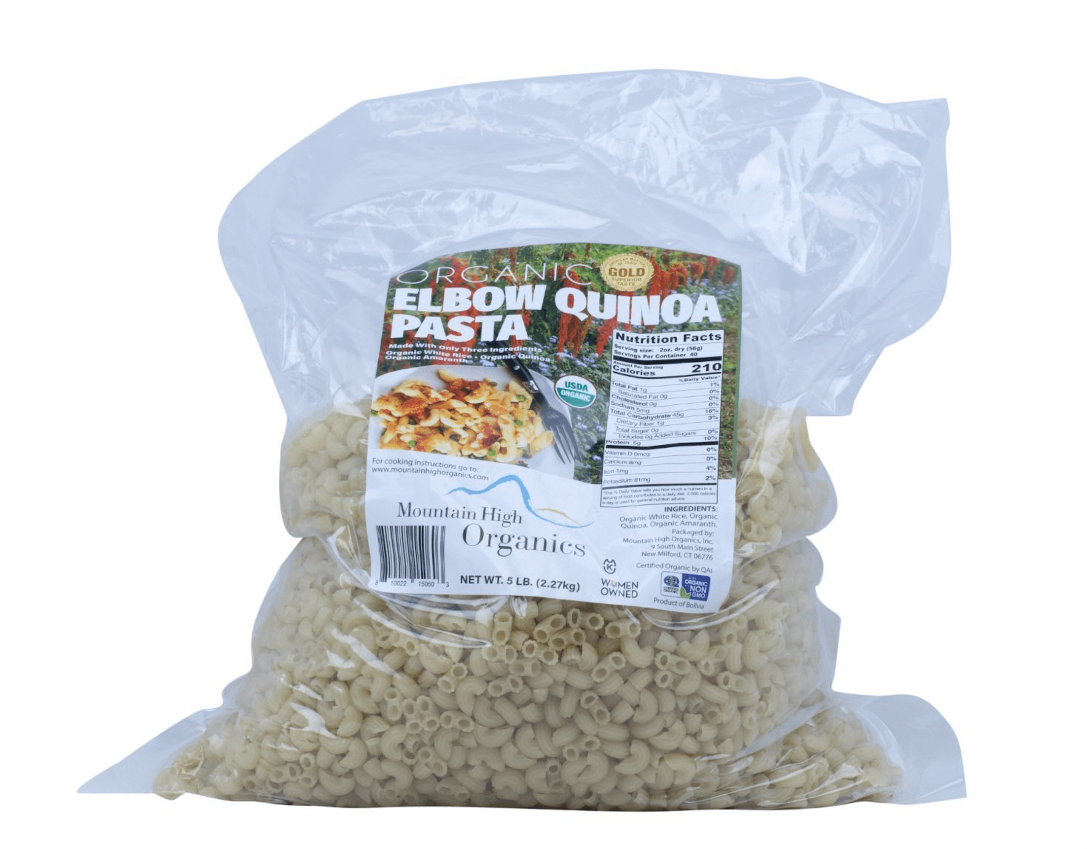 Elbows, Quinoa, Organic, Gluten-Free, Pasta & Noodles - Country Life Natural Foods