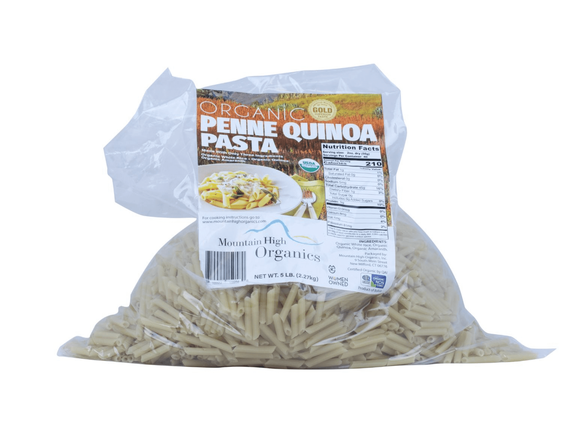 Penne, Quinoa, Organic, Gluten-Free, Pasta & Noodles - Country Life Natural Foods