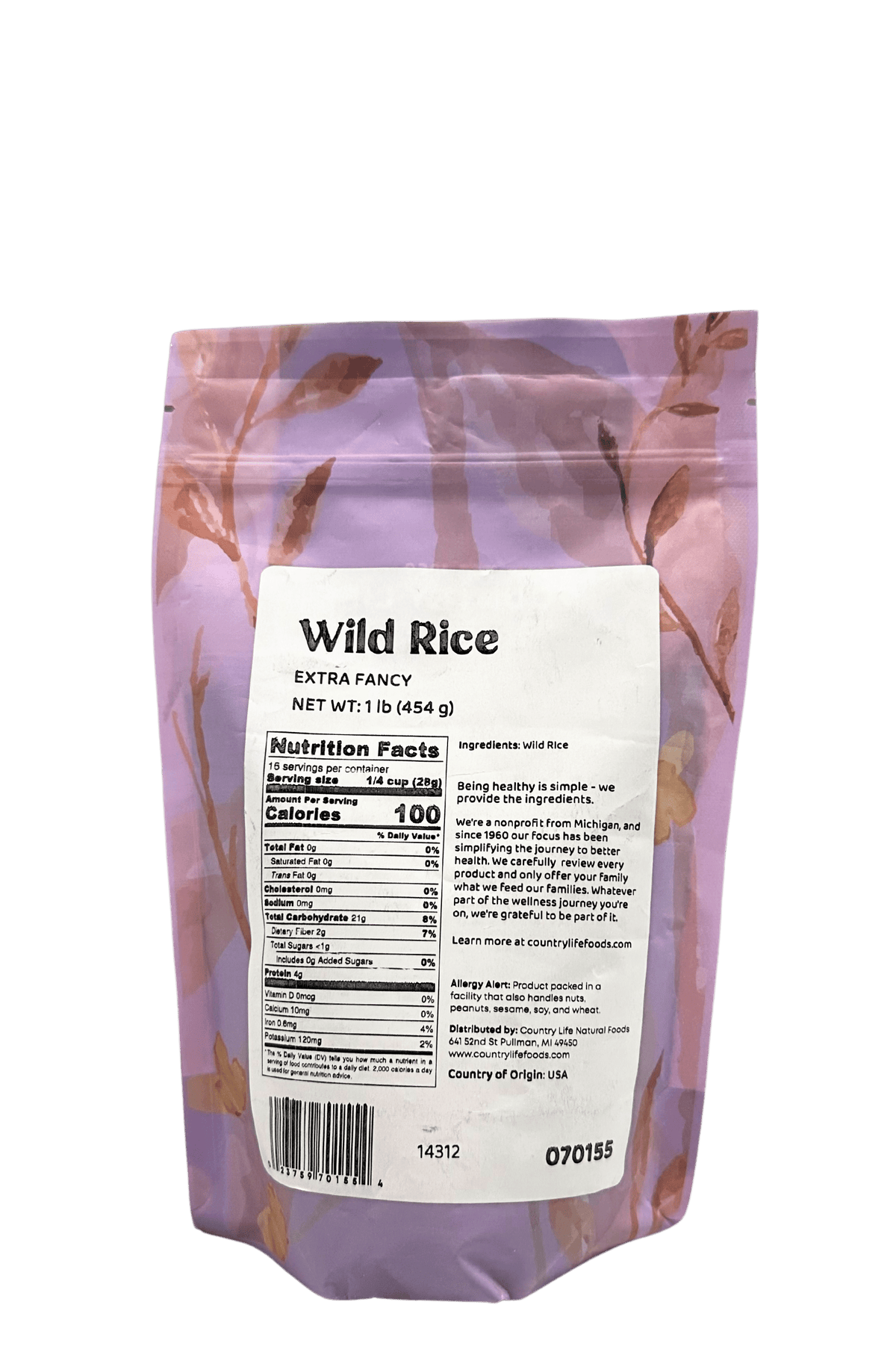 Wild Rice, Extra Fancy, Rice - Country Life Natural Foods