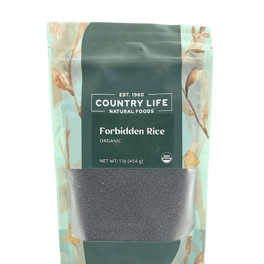 Forbidden Rice, Black, Organic - Country Life Natural Foods