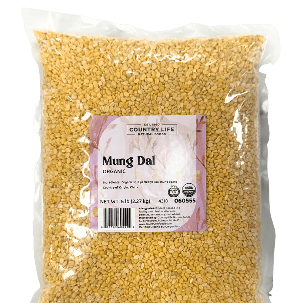 Mung Dal Beans, Yellow, Organic, Split Peeled - Country Life Natural Foods
